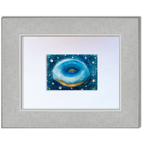 Blue Supernova – Original Miniature Oil Painting