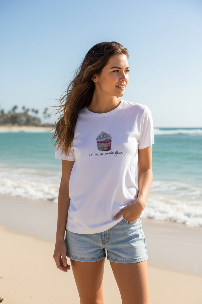 Ceci N’est Pas Une petit gâteau — Hand-Painted Art Tee