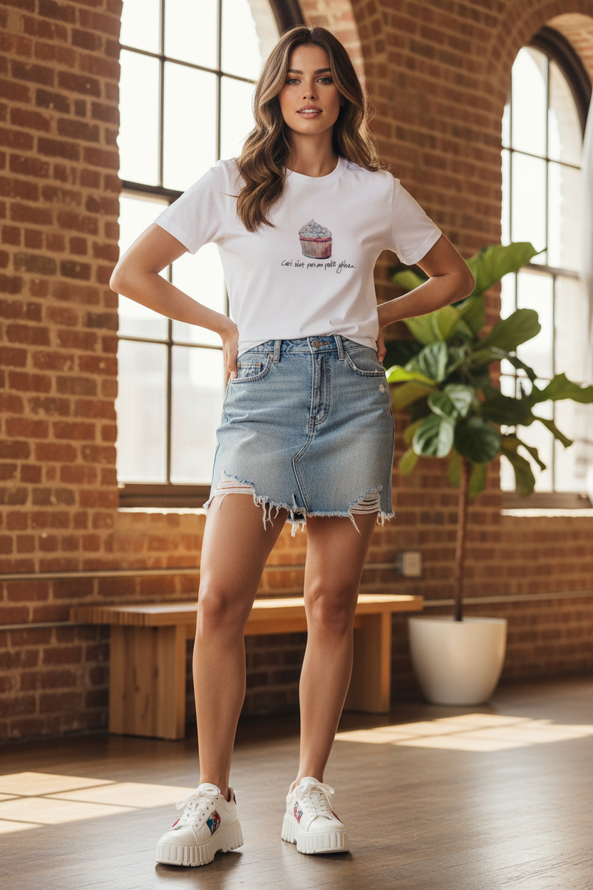 Ceci N’est Pas Une petit gâteau — Hand-Painted Art Tee