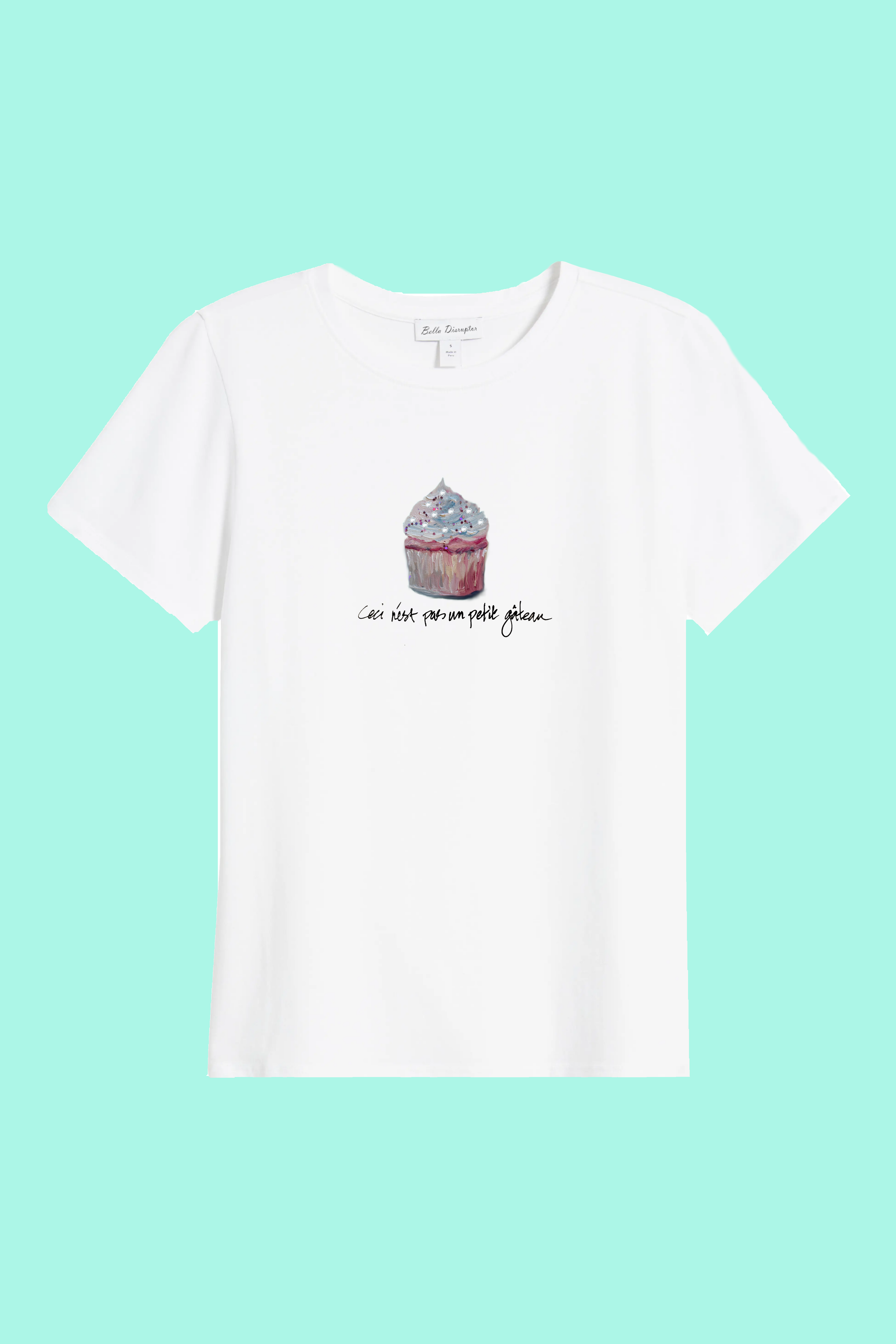 Ceci N’est Pas Une petit gâteau — Hand-Painted Art Tee