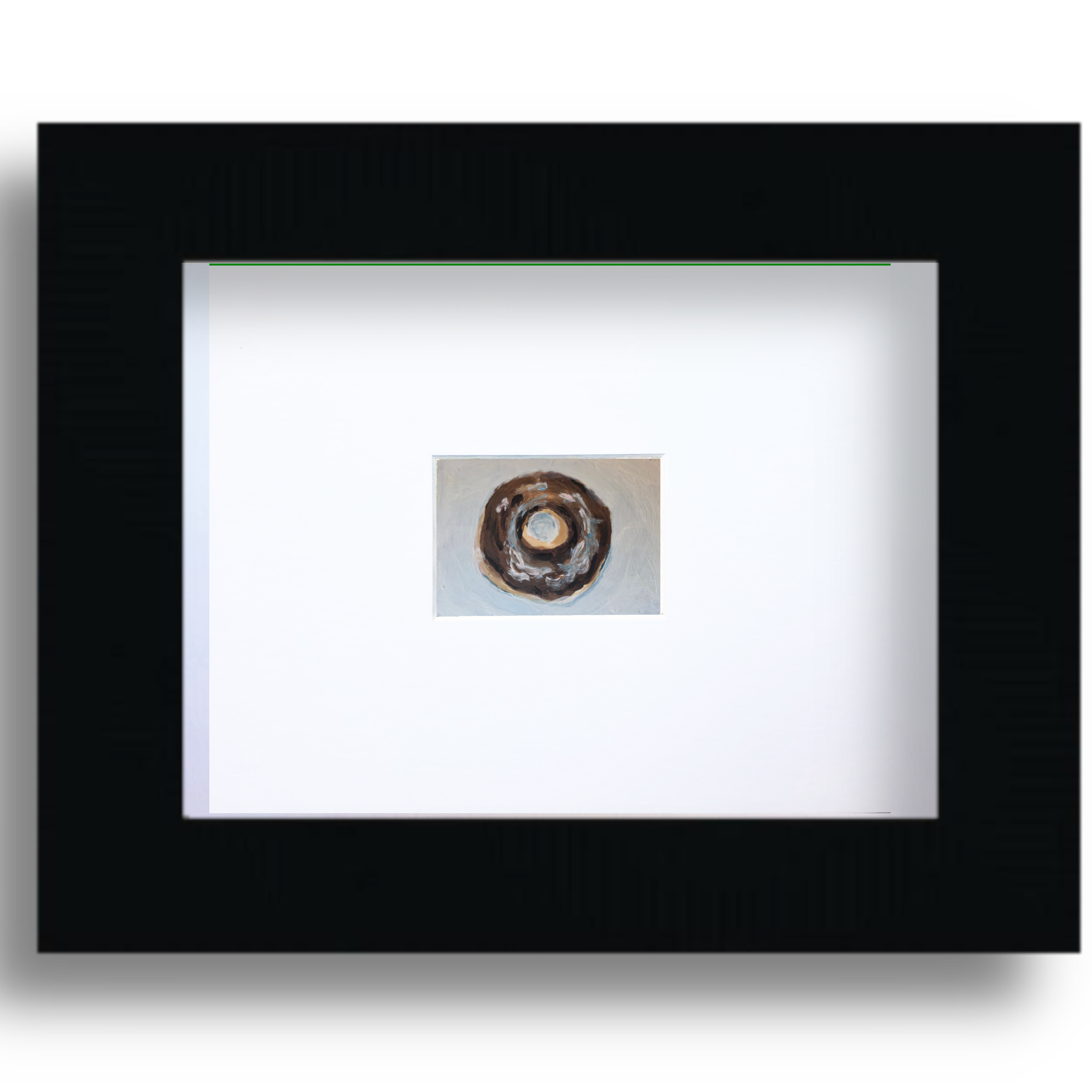 Chocolate Glazed Donut – Original ACEO Miniature Oil Painting