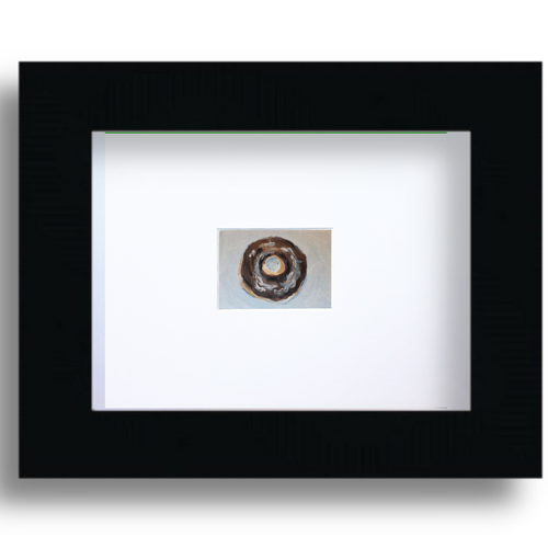Chocolate Glazed Donut – Original ACEO Miniature Oil Painting