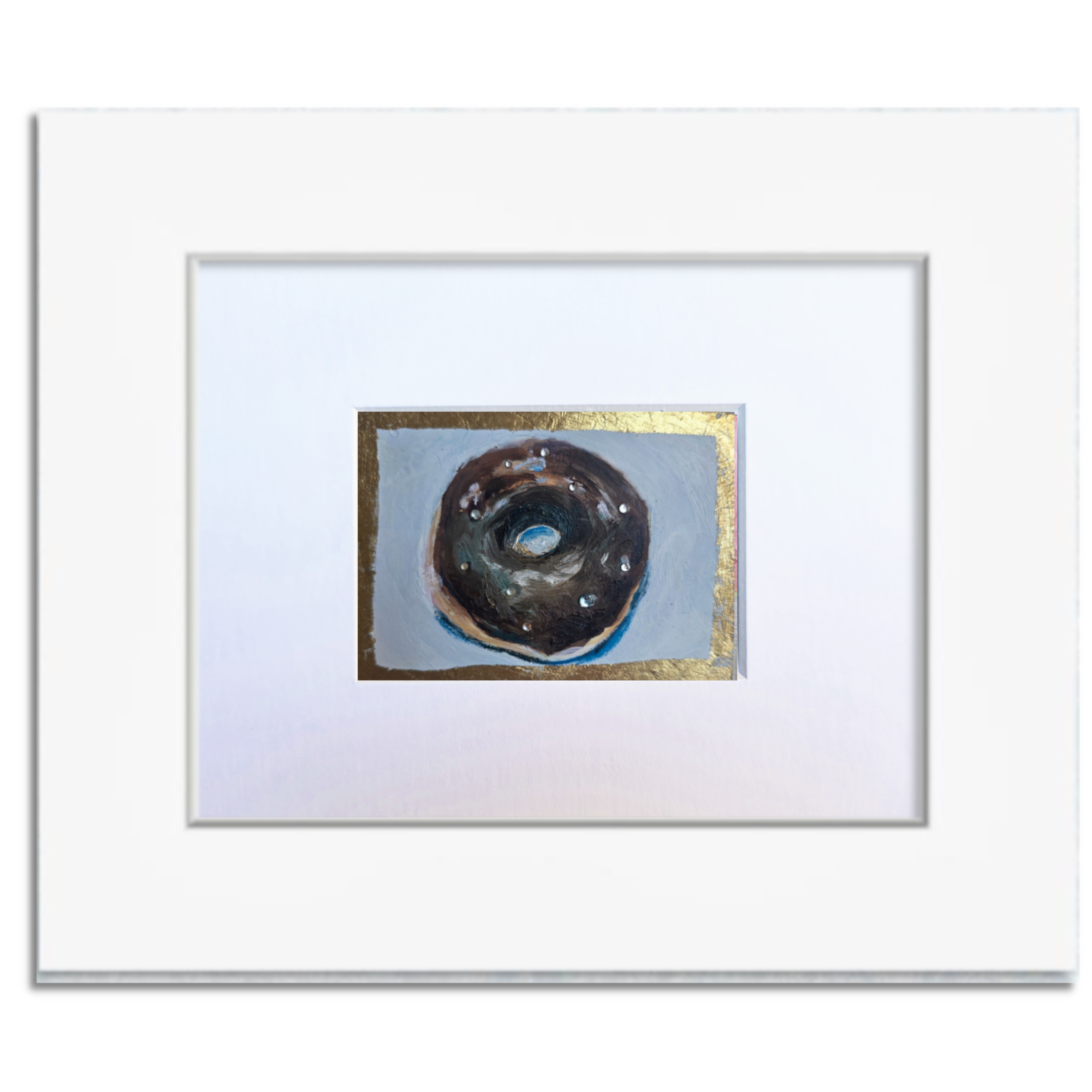 Dark Matter Donut – Original ACEO Miniature Oil Painting