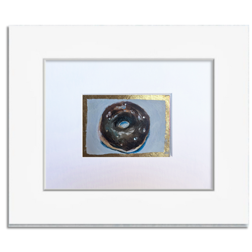 Dark Matter Donut – Original ACEO Miniature Oil Painting