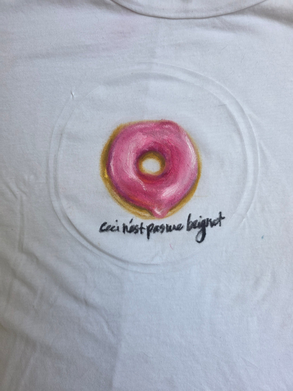 Ceci N’est Pas Une Beignet — Hand-Painted Art Tee