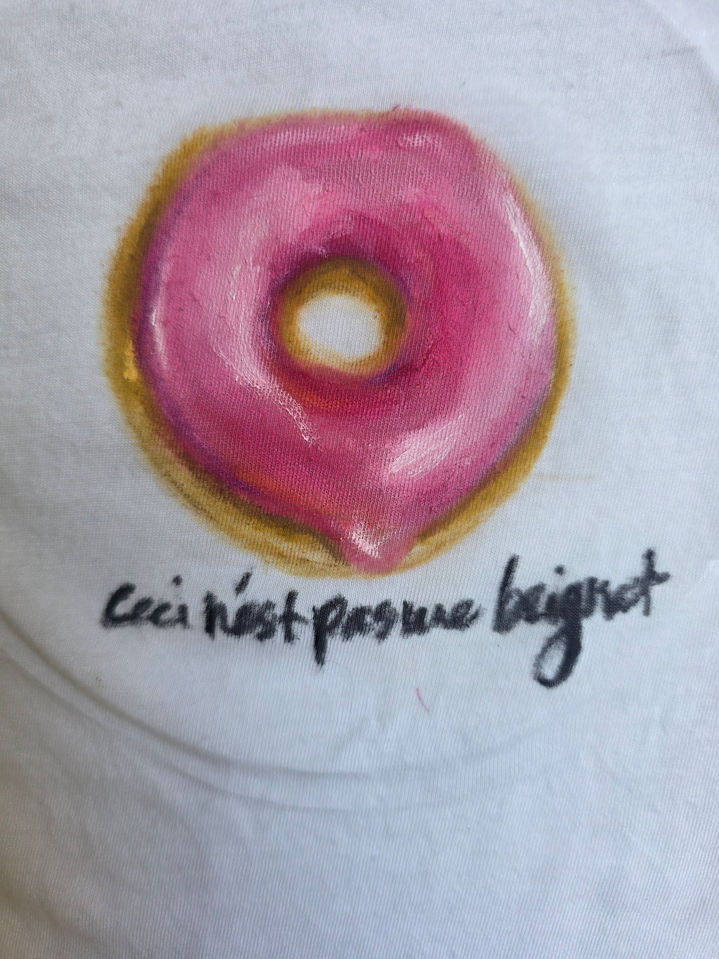 Ceci N’est Pas Une Beignet — Hand-Painted Art Tee