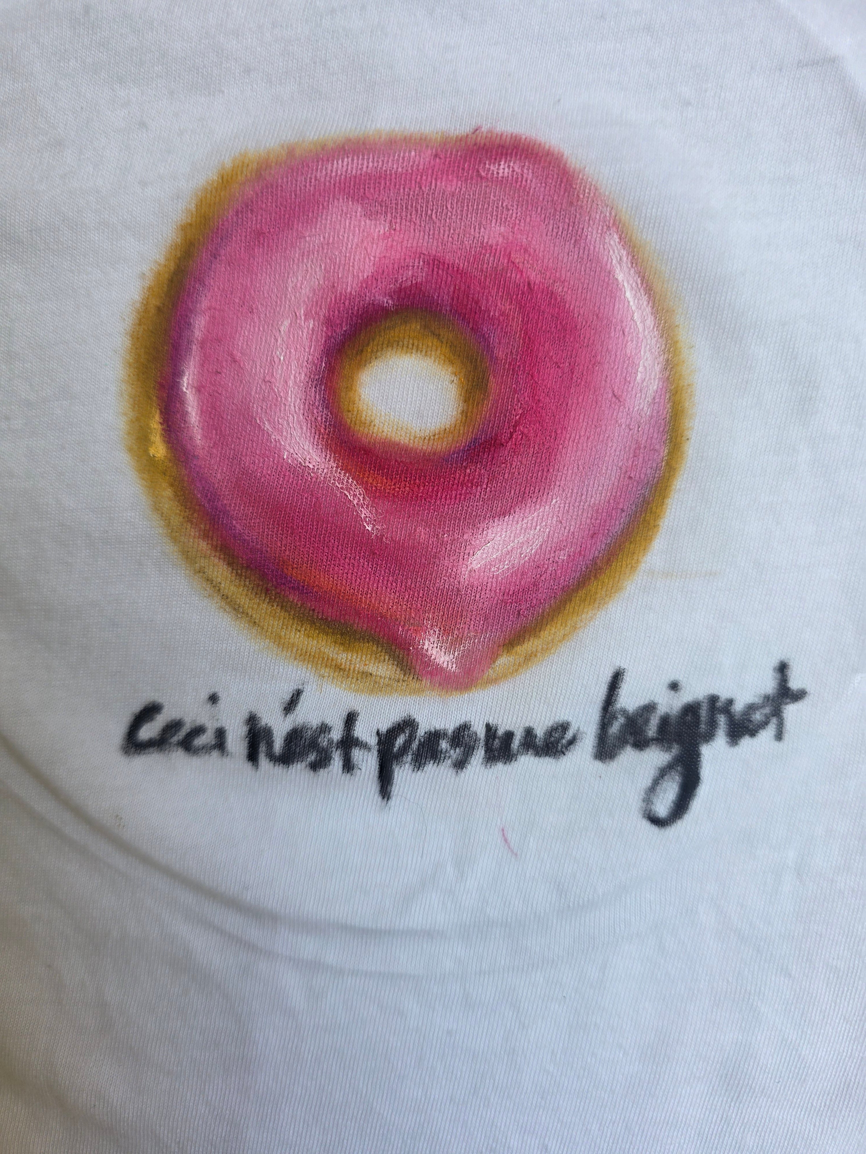 Ceci N’est Pas Une Beignet — Hand-Painted Art Tee