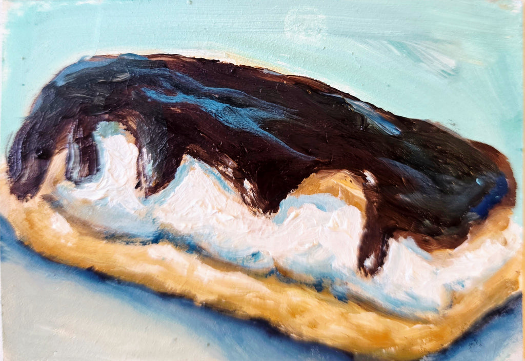 Chocolate Éclair – Original ACEO Miniature Oil Painting