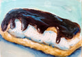 Chocolate Éclair – Original ACEO Miniature Oil Painting