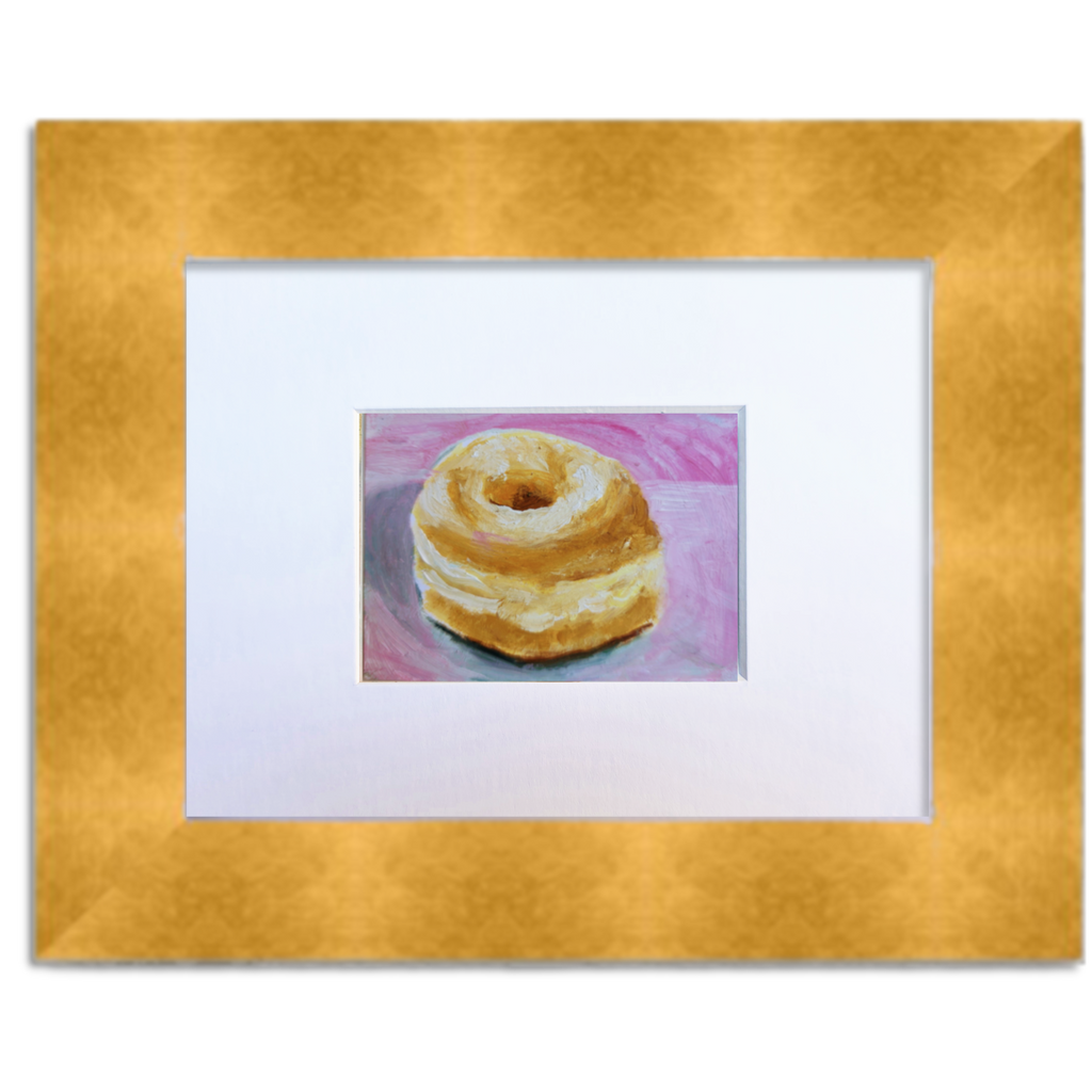 Glazed Donut – Original ACEO Miniature Oil Painting