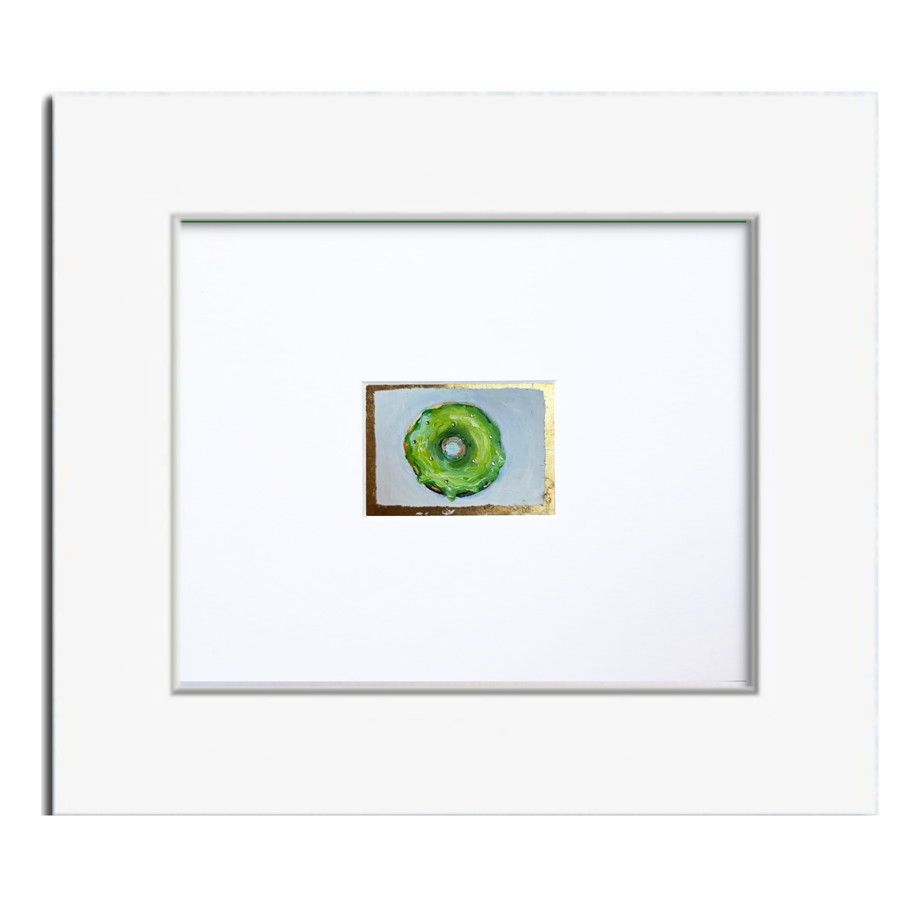 Matcha Donut – Original ACEO Miniature Oil Painting