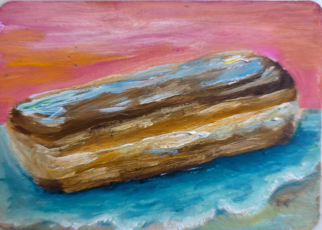 Maple Long John on the Beach – Original ACEO Miniature Oil Painting