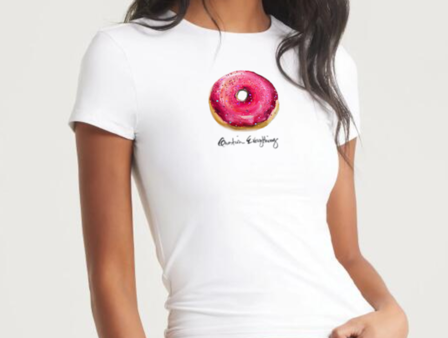 Ceci N’est Pas Une Beignet — Hand-Painted Art Tee