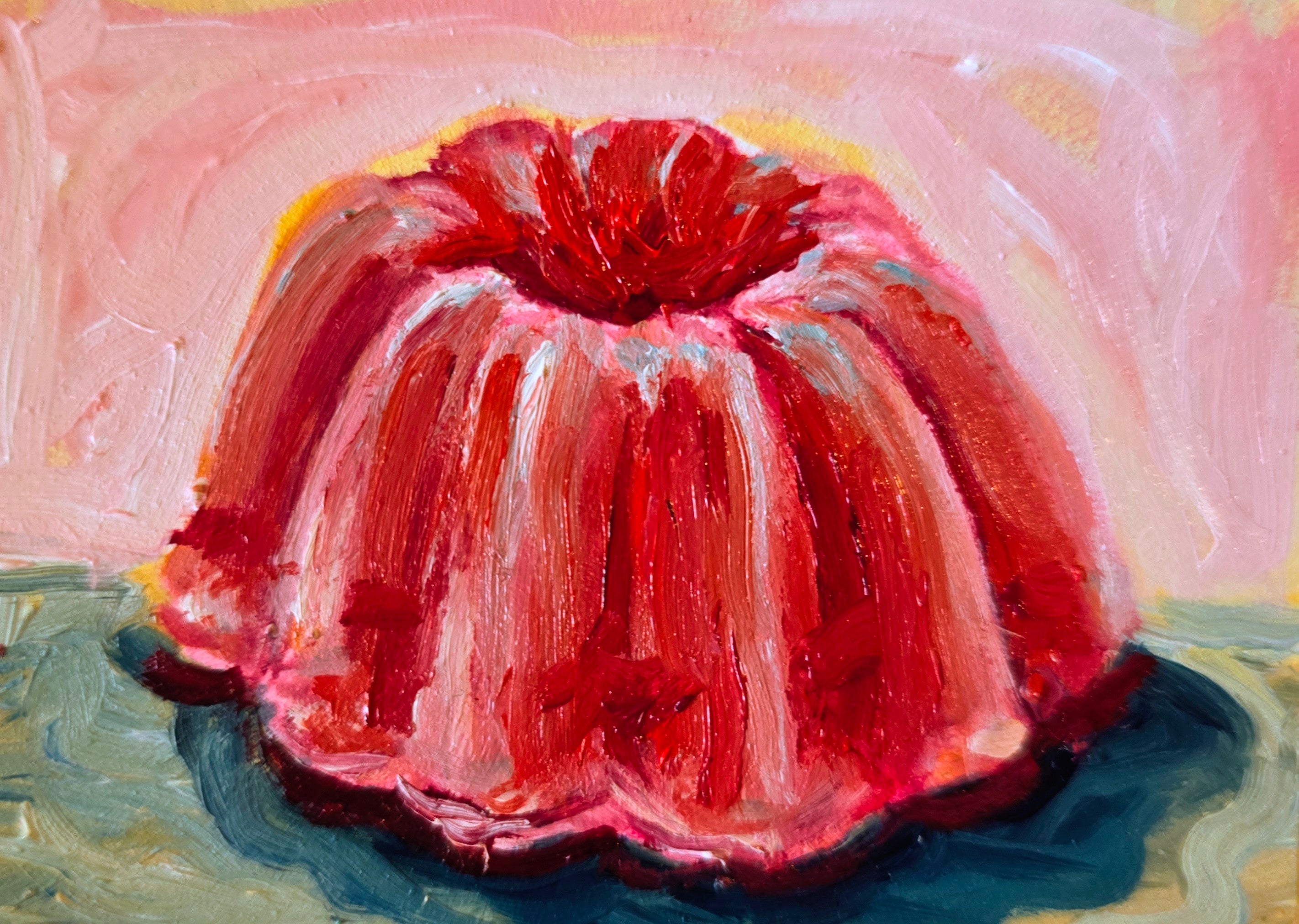 Red Jello – Original ACEO Miniature Oil Painting