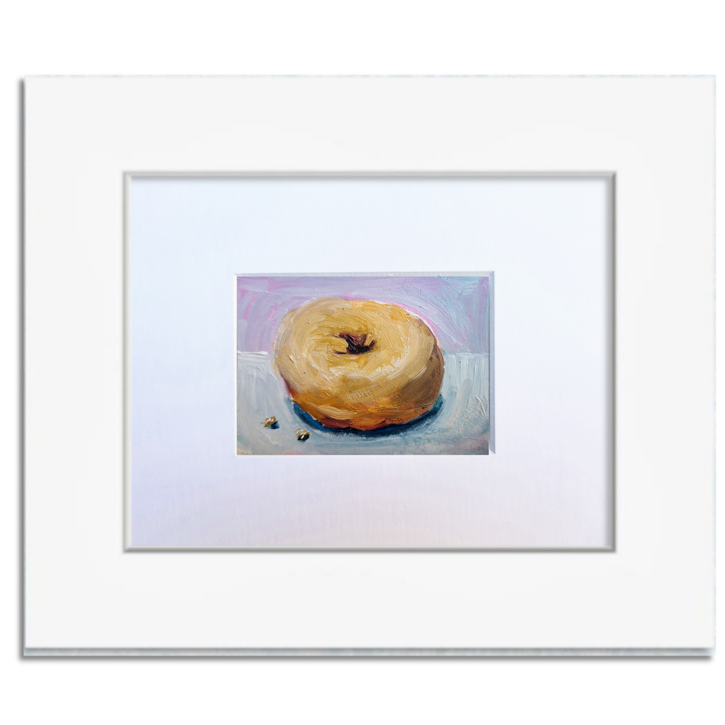 Plain Cake Donut – Original ACEO Miniature Oil Painting