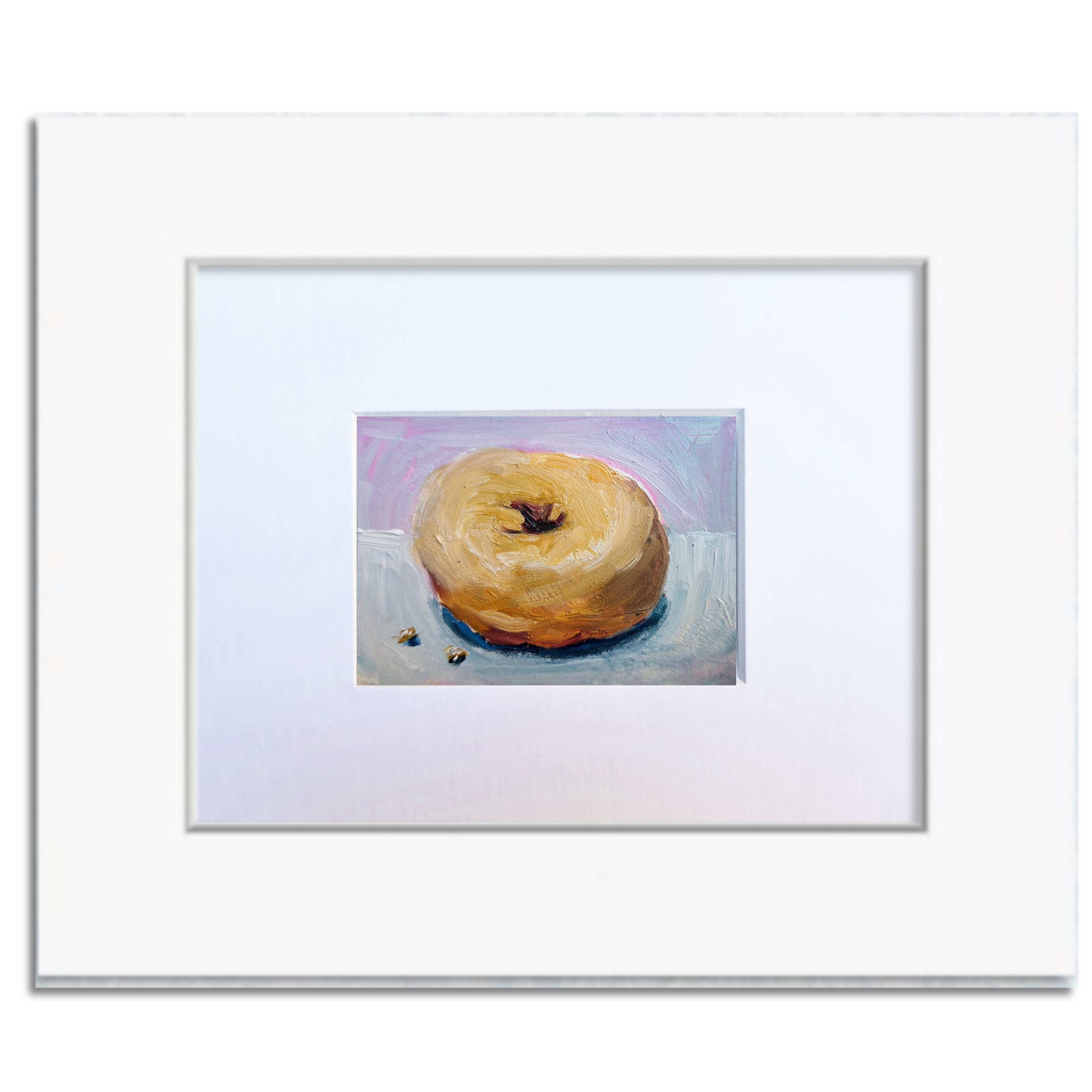 Plain Cake Donut – Original ACEO Miniature Oil Painting