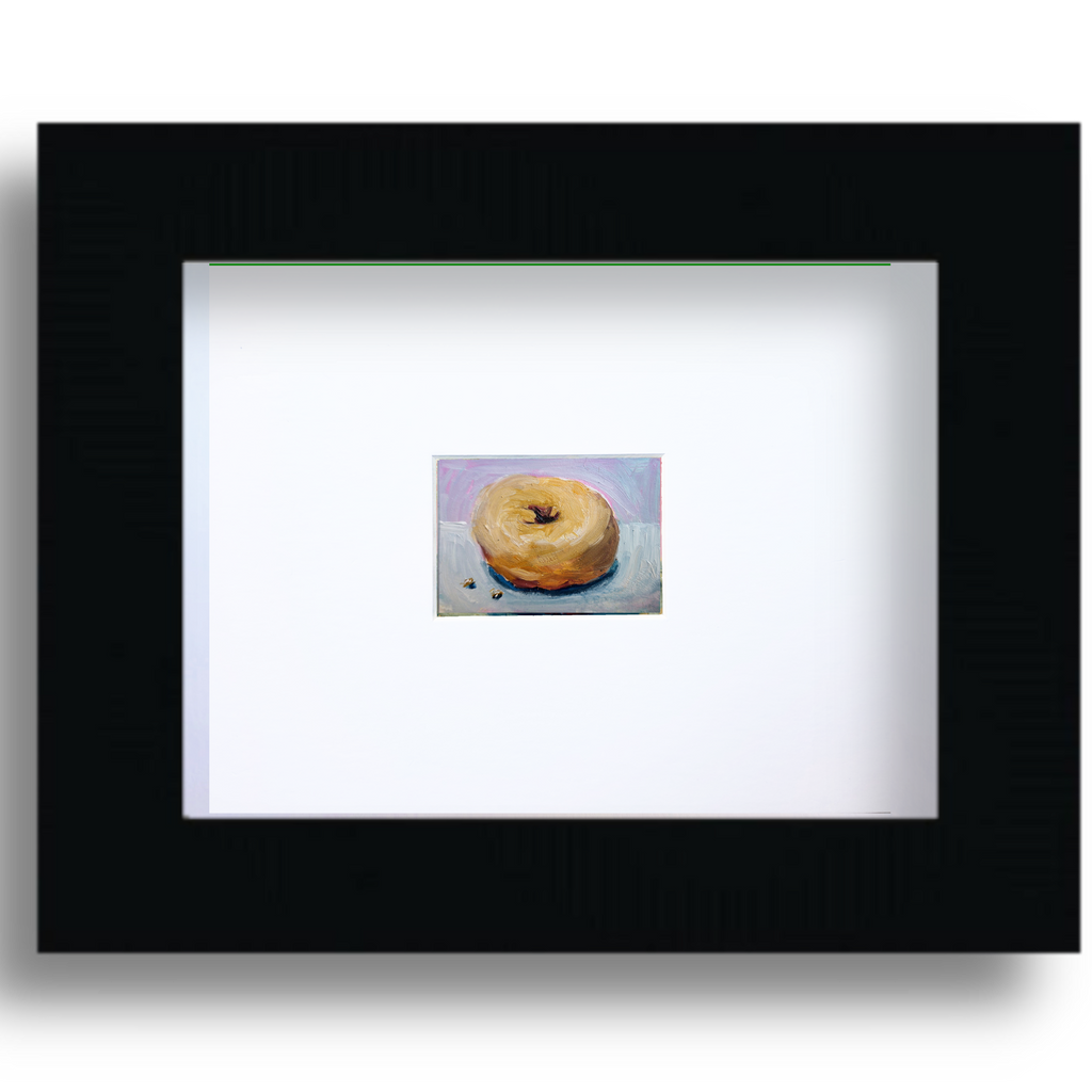 Plain Cake Donut – Original ACEO Miniature Oil Painting