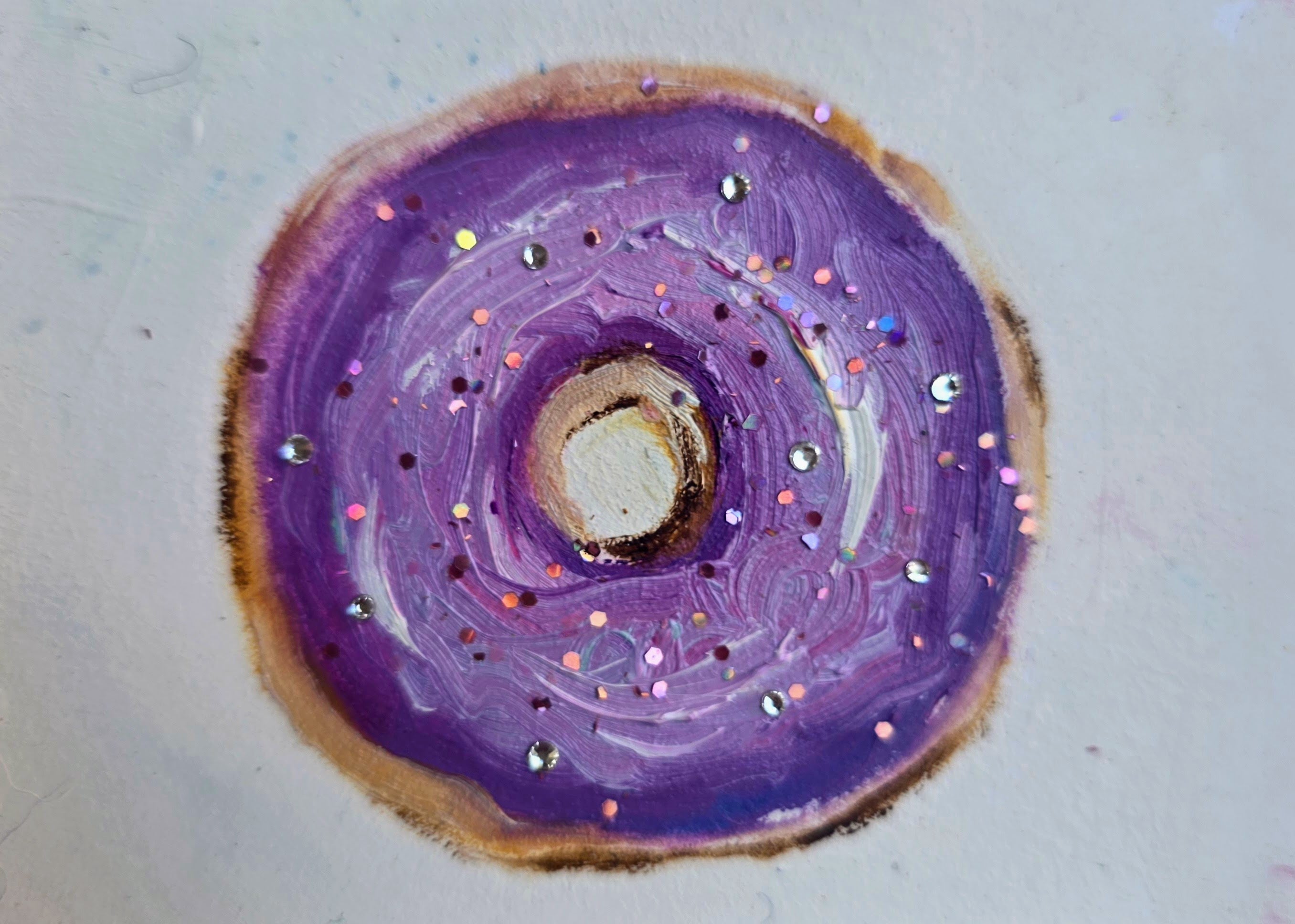 The Royal Donut – Original ACEO Miniature Oil Painting