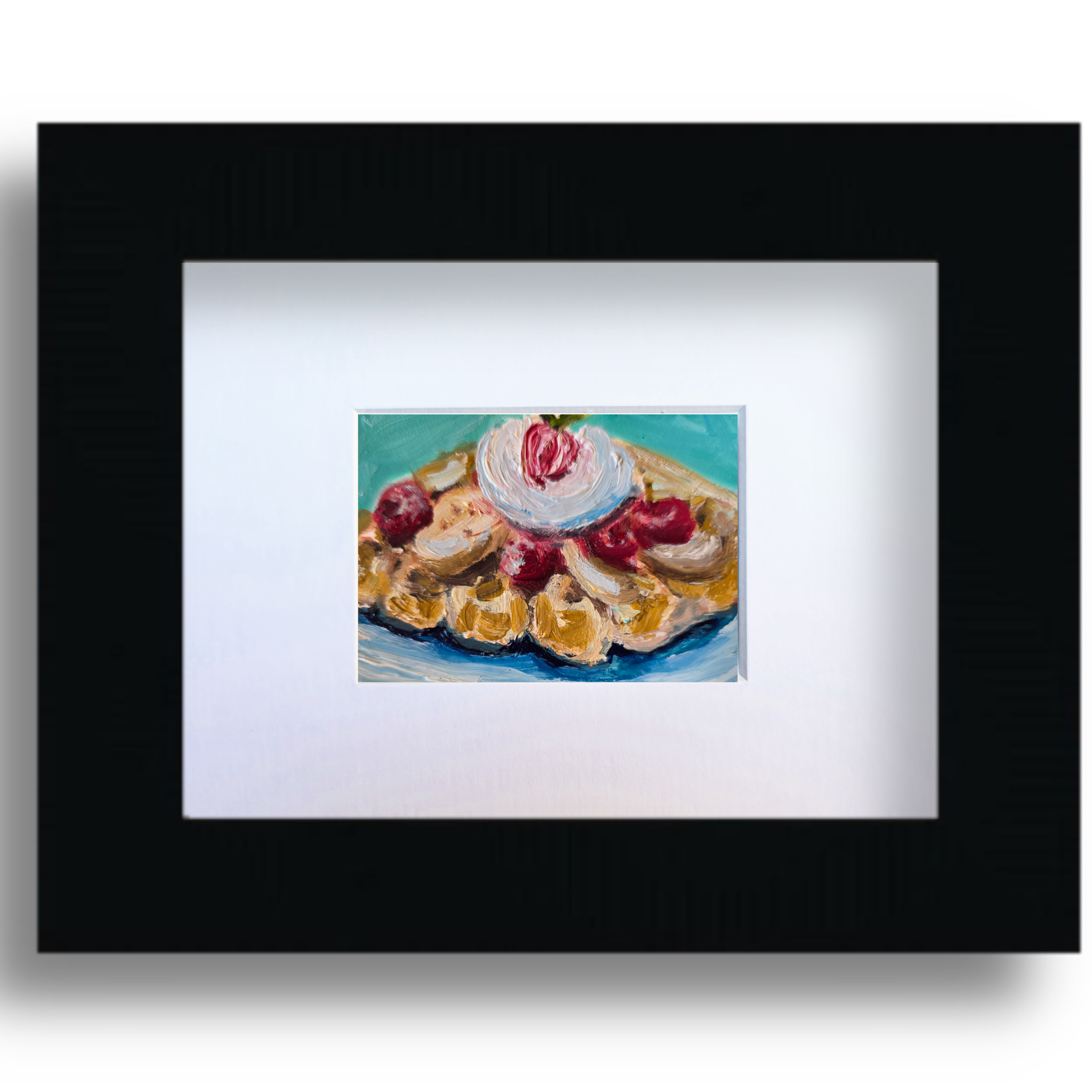 Waffle — Original ACEO Miniature Oil Painting